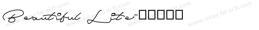 Beautiful Lite字体转换